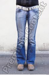 Leg Woman White Casual Jeans Average